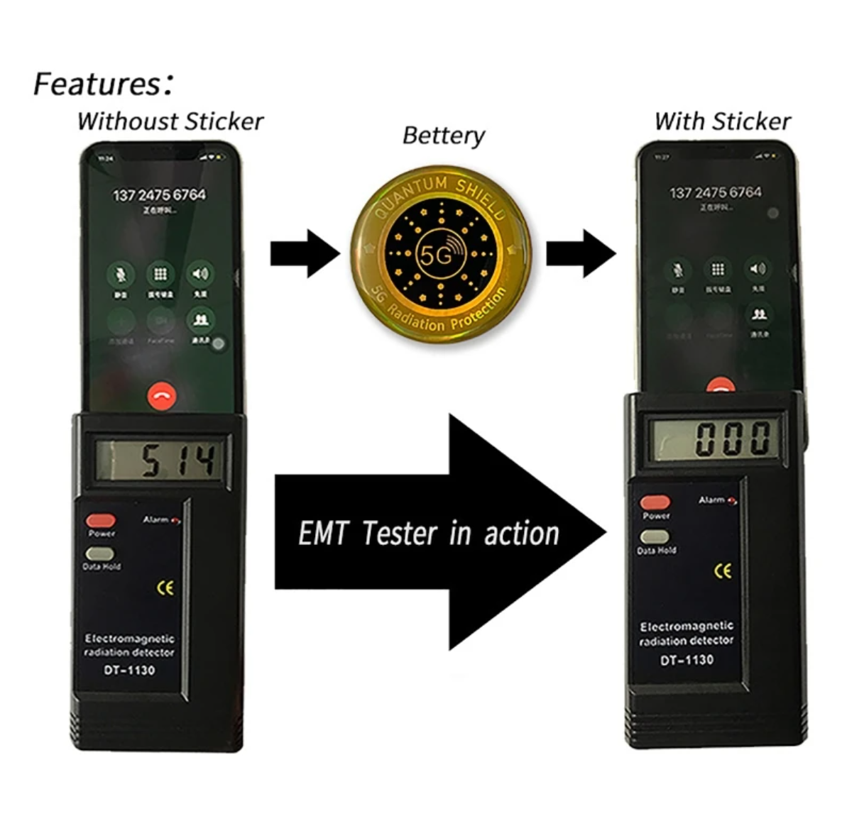 5G Phone EMF Protector Anti-Electromagnetic Sticker